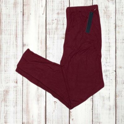 Women’s Leggings Depot Plus Size 3X-4X Burgundy Red NWT Stretchy Buttery Soft